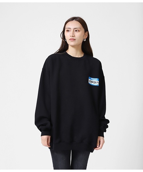 VETEMENTS（ヴェトモン）の「VETEMENTS / ヴェトモン：MY NAME IS VETEMENTS SWEATSHIRT：UA52TR630[RIP]（スウェット・メンズ・ブラック/ホワイト・S/L/M/XL）」の19枚目の写真