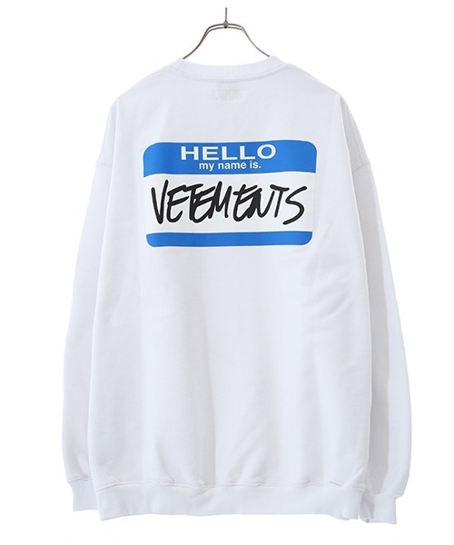 VETEMENTS（ヴェトモン）の「VETEMENTS / ヴェトモン：MY NAME IS VETEMENTS SWEATSHIRT：UA52TR630[RIP]（スウェット・メンズ・ブラック/ホワイト・S/L/M/XL）」の13枚目の写真