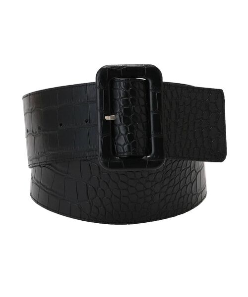 GYDA（ジェイダ）の「クロコPATTERNワイドベルト（ベルト・レディース・ブラック/ブラウン・FREE）」の8枚目の写真