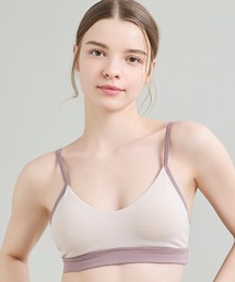 une nana cool | 綿ベア天竺 カラーブロッキング ノンワイヤーブラジャー(ブラジャー)