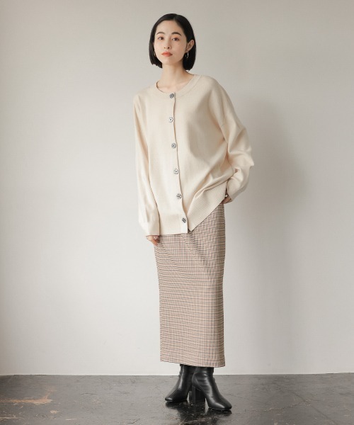 LOWRYS FARM(ローリーズファーム)の「ウスモチモチクルーミドルカーディガン 218154(カーディガン/ボレロ・レディース・アイボリー/ブラック/ダークブラウン/ブルー/ピンク/グリーン・FREE)」の8枚目の写真