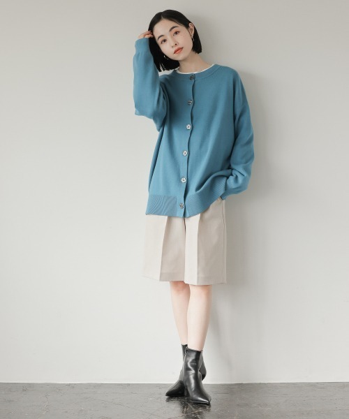 LOWRYS FARM(ローリーズファーム)の「ウスモチモチクルーミドルカーディガン 218154(カーディガン/ボレロ・レディース・アイボリー/ブラック/ダークブラウン/ブルー/ピンク/グリーン・FREE)」の14枚目の写真