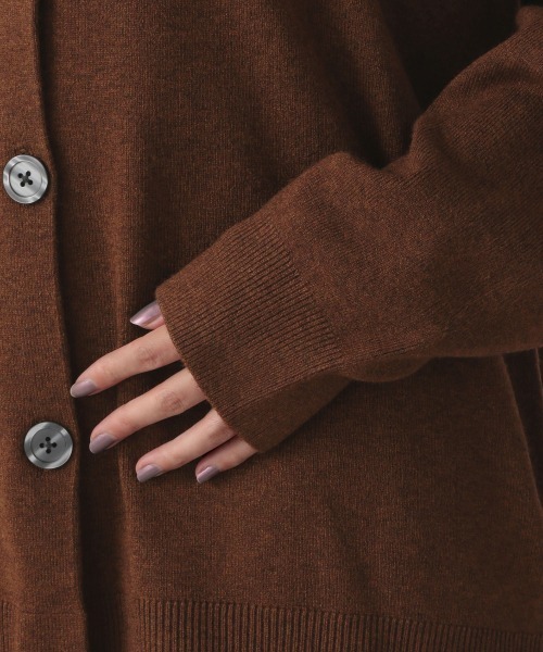 LOWRYS FARM(ローリーズファーム)の「ウスモチモチクルーミドルカーディガン 218154(カーディガン/ボレロ・レディース・アイボリー/ブラック/ダークブラウン/ブルー/ピンク/グリーン・FREE)」の7枚目の写真