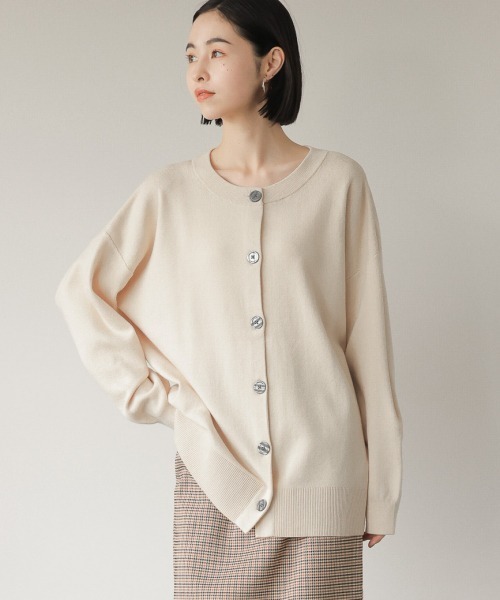 LOWRYS FARM(ローリーズファーム)の「ウスモチモチクルーミドルカーディガン 218154(カーディガン/ボレロ・レディース・アイボリー/ブラック/ダークブラウン/ブルー/ピンク/グリーン・FREE)」の22枚目の写真