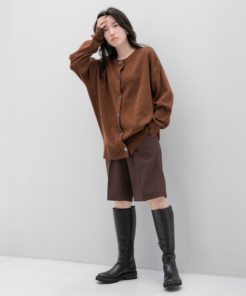 LOWRYS FARM(ローリーズファーム)の「ウスモチモチクルーミドルカーディガン 218154(カーディガン/ボレロ・レディース・アイボリー/ブラック/ダークブラウン/ブルー/ピンク/グリーン・FREE)」の21枚目の写真