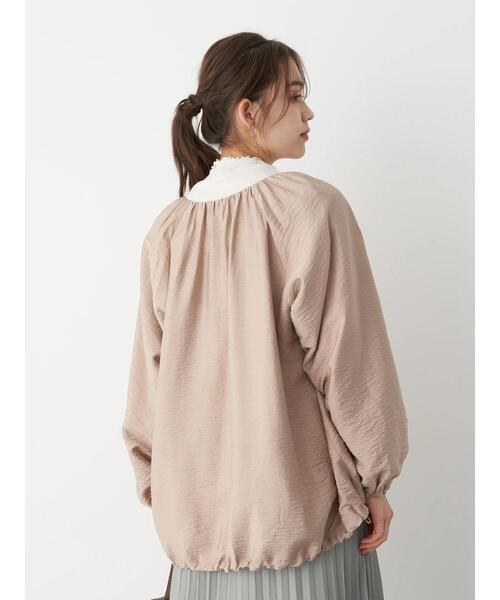 earth music&ecology（アースミュージックアンドエコロジー）の「コクーンギャザーブルゾン ＊（ブルゾン・レディース・カーキ/ベージュ/ブラック・FREE）」の10枚目の写真