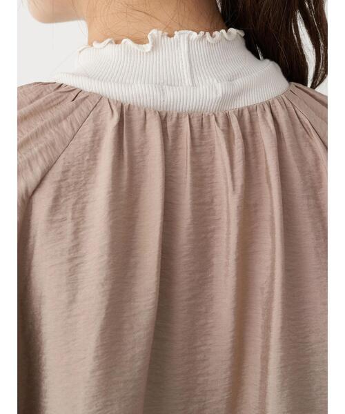 earth music&ecology（アースミュージックアンドエコロジー）の「コクーンギャザーブルゾン ＊（ブルゾン・レディース・カーキ/ベージュ/ブラック・FREE）」の12枚目の写真