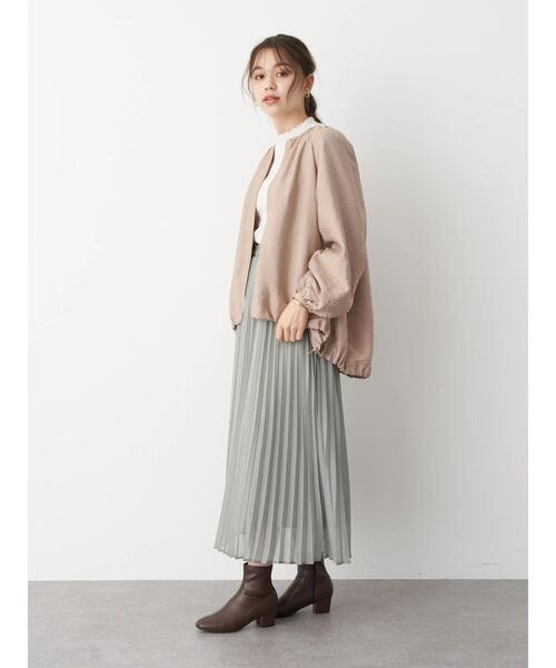 earth music&ecology（アースミュージックアンドエコロジー）の「コクーンギャザーブルゾン ＊（ブルゾン・レディース・カーキ/ベージュ/ブラック・FREE）」の18枚目の写真