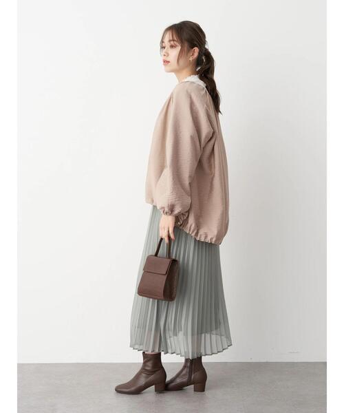 earth music&ecology（アースミュージックアンドエコロジー）の「コクーンギャザーブルゾン ＊（ブルゾン・レディース・カーキ/ベージュ/ブラック・FREE）」の19枚目の写真