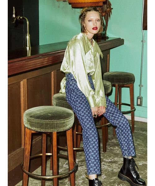 jouetie（ジュエティ）の「ウエストリボンブラウス（シャツ/ブラウス・レディース・オフホワイト/ブラック/グリーン・MEDIUM）」の9枚目の写真