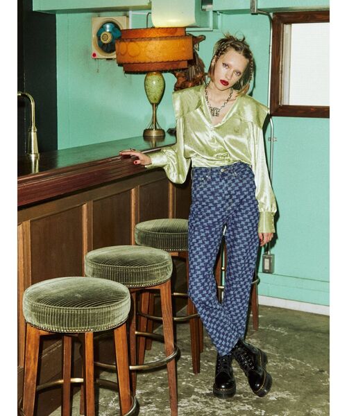 jouetie（ジュエティ）の「ウエストリボンブラウス（シャツ/ブラウス・レディース・オフホワイト/ブラック/グリーン・MEDIUM）」の13枚目の写真