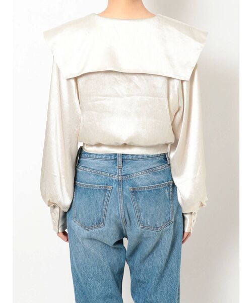 jouetie（ジュエティ）の「ウエストリボンブラウス（シャツ/ブラウス・レディース・オフホワイト/ブラック/グリーン・MEDIUM）」の5枚目の写真