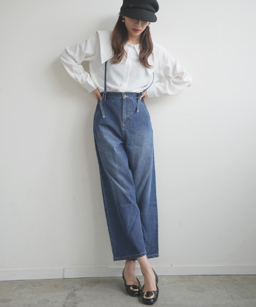 Futier land（フューティアランド）の「[前後2way]BIGカラーブラウス（シャツ/ブラウス・レディース・ホワイト/ブラック/ピンクベージュ・FREE）」の12枚目の写真