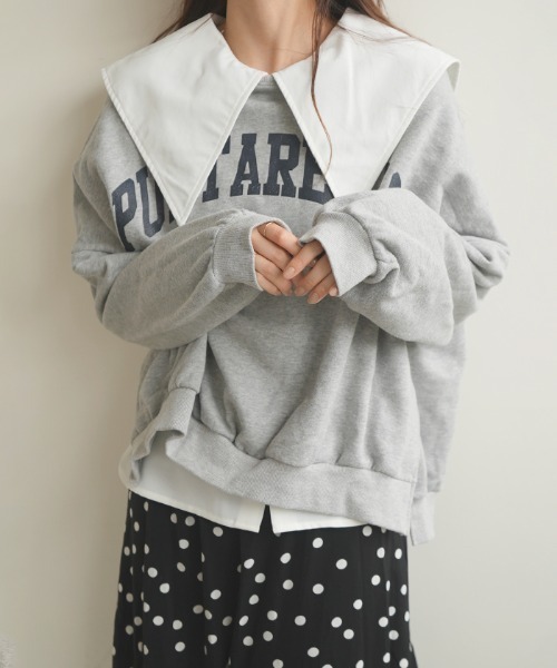 Futier land（フューティアランド）の「[前後2way]BIGカラーブラウス（シャツ/ブラウス・レディース・ホワイト/ブラック/ピンクベージュ・FREE）」の7枚目の写真