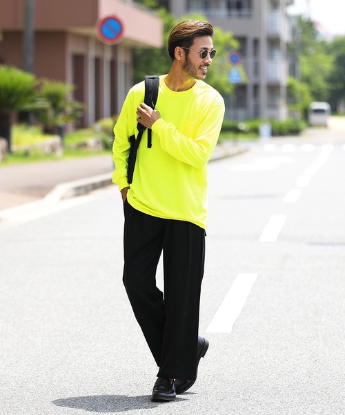 GILDAN（ギルダン）の「GILDAN ギルダン ポケット付き ビッグシルエット オーバーサイズ 無地 ロンT（Tシャツ/カットソー・メンズ・ネイビー/オレンジ系その他/ホワイト/ブラック/グレー系その他/グリーン系その他・MEDIUM/SMALL/X-LARGE/LARGE）」の20枚目の写真