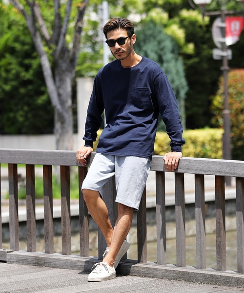 GILDAN（ギルダン）の「GILDAN ギルダン ポケット付き ビッグシルエット オーバーサイズ 無地 ロンT（Tシャツ/カットソー・メンズ・ネイビー/オレンジ系その他/ホワイト/ブラック/グレー系その他/グリーン系その他・MEDIUM/SMALL/X-LARGE/LARGE）」の13枚目の写真