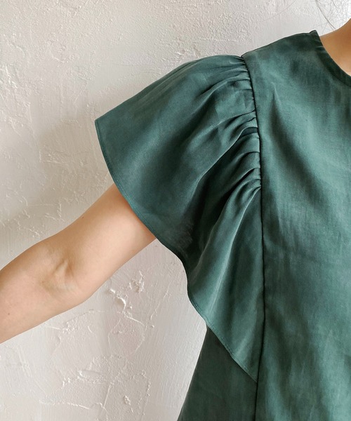 CAPRICIEUX LE'MAGE（カプリシューレマージュ）の「フリルフレンチブラウス（シャツ/ブラウス・レディース・イエロー/ブラック/グリーン・FREE）」の11枚目の写真