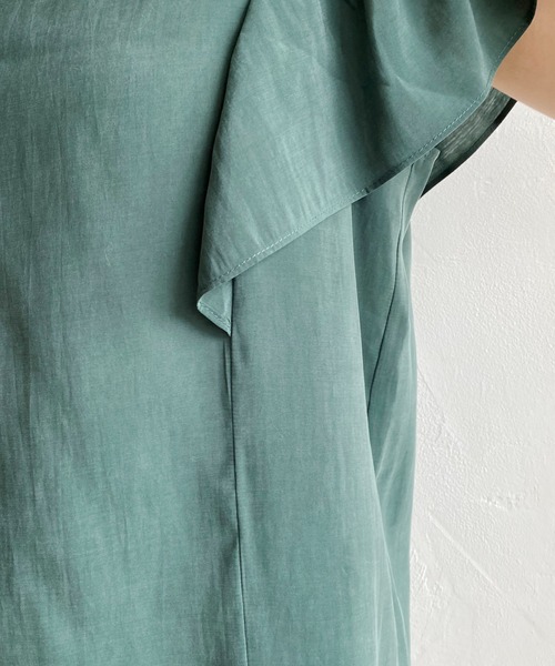 CAPRICIEUX LE'MAGE（カプリシューレマージュ）の「フリルフレンチブラウス（シャツ/ブラウス・レディース・イエロー/ブラック/グリーン・FREE）」の12枚目の写真