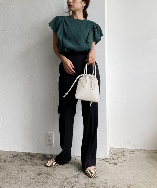 CAPRICIEUX LE'MAGE（カプリシューレマージュ）の「フリルフレンチブラウス（シャツ/ブラウス・レディース・イエロー/ブラック/グリーン・FREE）」の21枚目の写真