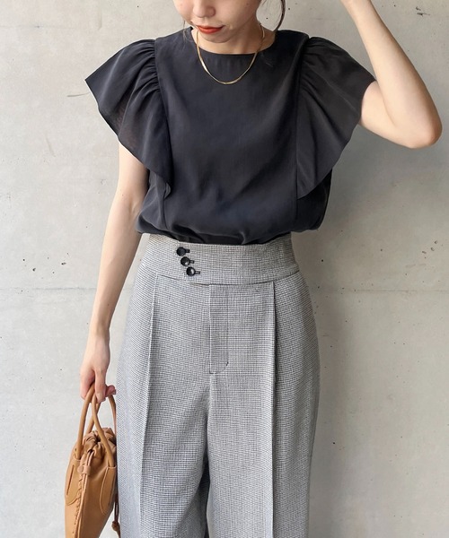 CAPRICIEUX LE'MAGE（カプリシューレマージュ）の「フリルフレンチブラウス（シャツ/ブラウス・レディース・イエロー/ブラック/グリーン・FREE）」の22枚目の写真