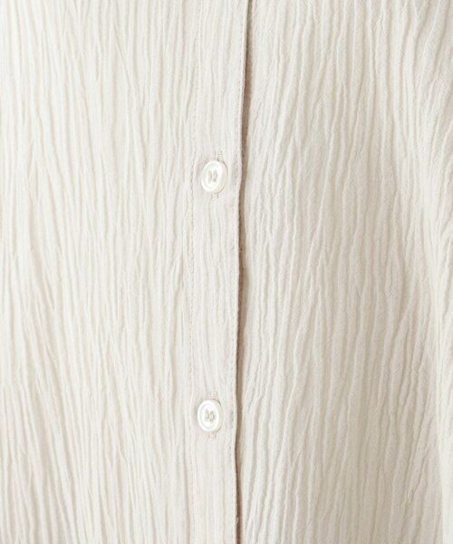 SHOO・LA・RUE（シューラルー）の「◆綿シフォン前開きバンドカラーシャツ（シャツ/ブラウス・レディース・ブラック/カーキ/ライトベージュ/ピンク系・02/03/04）」の9枚目の写真