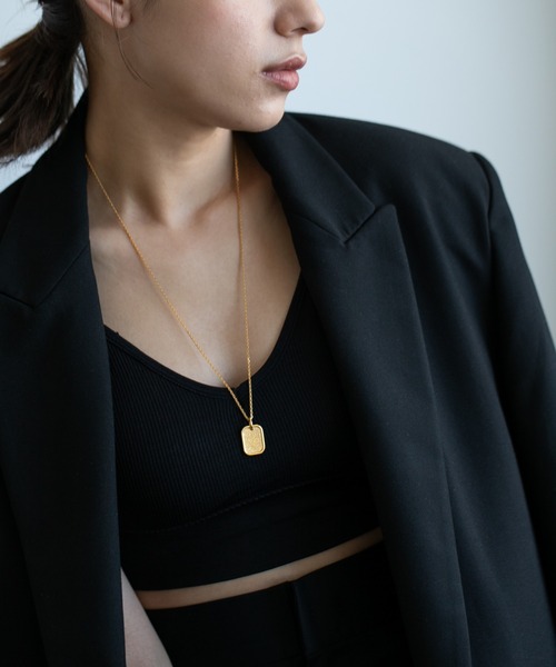 PAS TIERRA（パティエラ）の「【Lien】プレートロングネックレス(60cm)（ネックレス・レディース・イエローゴールド・FREE）」の7枚目の写真