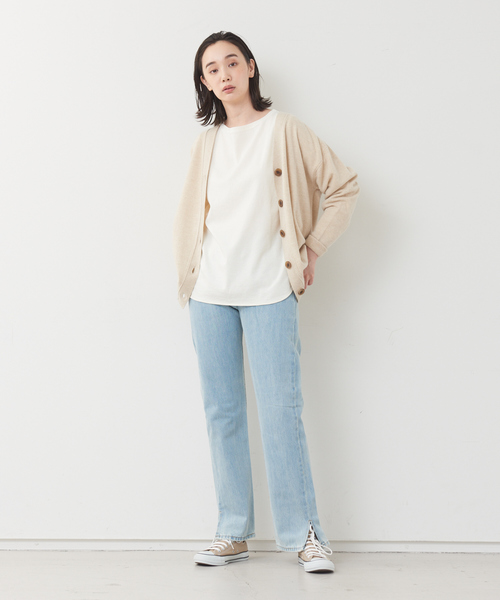 collex（コレックス）の「【新色登場】ウール混 リラックスロングスリーブプルオーバー（Tシャツ/カットソー・レディース・ブラック/ダークブラウン/ホワイト/セージグリーン・フリー）」の17枚目の写真