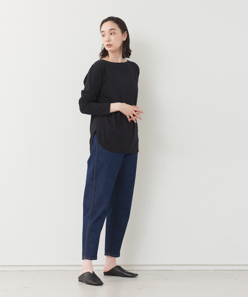 collex（コレックス）の「【新色登場】ウール混 リラックスロングスリーブプルオーバー（Tシャツ/カットソー・レディース・ブラック/ダークブラウン/ホワイト/セージグリーン・フリー）」の14枚目の写真