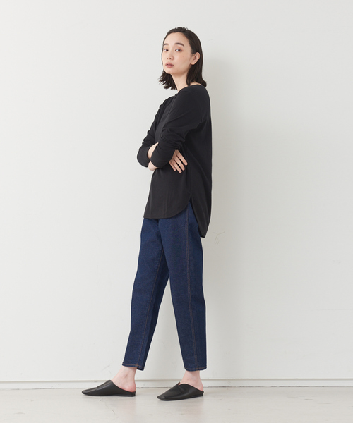 collex（コレックス）の「【新色登場】ウール混 リラックスロングスリーブプルオーバー（Tシャツ/カットソー・レディース・ブラック/ダークブラウン/ホワイト/セージグリーン・フリー）」の13枚目の写真