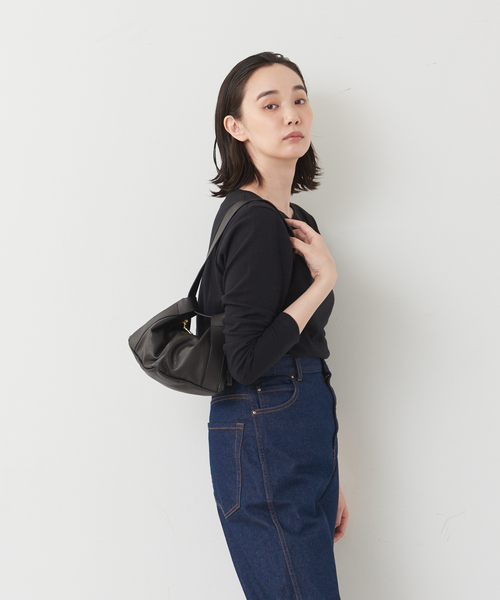 collex（コレックス）の「【新色登場】ウール混 リラックスロングスリーブプルオーバー（Tシャツ/カットソー・レディース・ブラック/ダークブラウン/ホワイト/セージグリーン・フリー）」の12枚目の写真