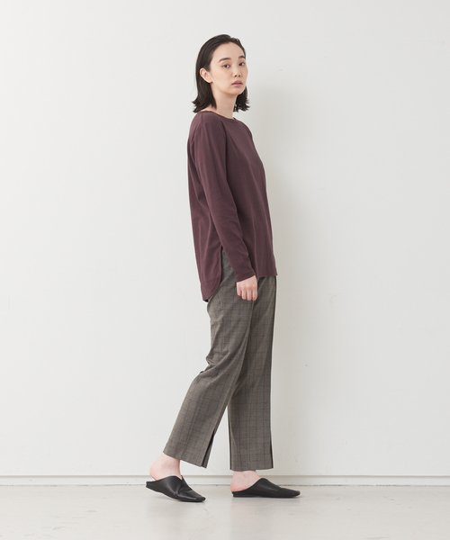 collex（コレックス）の「【新色登場】ウール混 リラックスロングスリーブプルオーバー（Tシャツ/カットソー・レディース・ブラック/ダークブラウン/ホワイト/セージグリーン・フリー）」の11枚目の写真