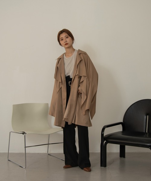 Amiur(エミレ)の「wave design short coat(その他アウター・レディース・ベージュ/ブラウン/アイボリー・FREE)」の17枚目の写真