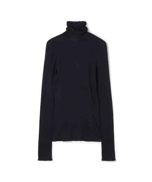 TOMORROWLAND (トゥモローランド)の「コットンシルクリブ タートルネックプルオーバー(Tシャツ/カットソー・レディース・ブラック/ピンク/ホワイト/ライトグリーン/イエロー/グリーン/ライトピンク/バイオレット/ベージュ/ブルー/チャコールグレー/ライム/パープル/ライトブルー/ダークブラウン/ネイビー・S)」の10枚目の写真