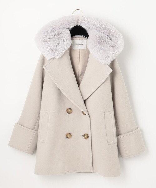 ダイアグラムDiagram フードファー　ショートコート ダイアグラムDiagram フードファー ショートコート セール】ファー