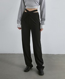 【chuclla】【2021AW】Cross waist straight pants chw21a069
