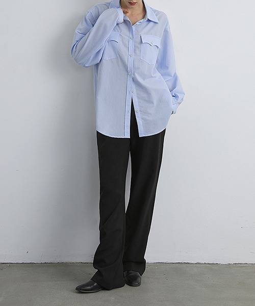 chuclla(チュクラ)の「【chuclla】【2021AW】Cross waist straight pants chw21a069(その他パンツ・レディース・ブラック・XS/S/M)」の3枚目の写真