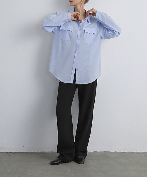chuclla(チュクラ)の「【chuclla】【2021AW】Cross waist straight pants chw21a069(その他パンツ・レディース・ブラック・XS/S/M)」の4枚目の写真