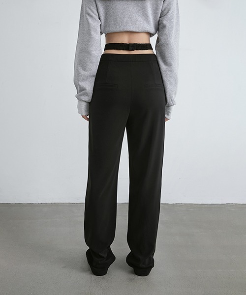 chuclla(チュクラ)の「【chuclla】【2021AW】Cross waist straight pants chw21a069(その他パンツ・レディース・ブラック・XS/S/M)」の5枚目の写真