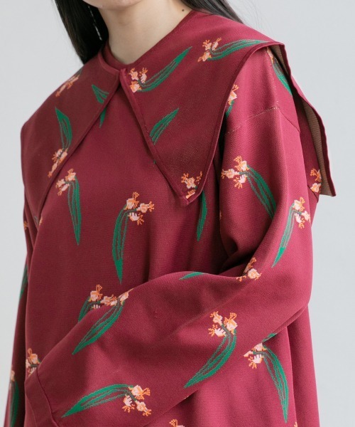 yuw（ユウ）の「JACQUARD KNIT COLLAR　236150（付け襟・レディース・ブラック/ブラウン/グリーン/ブルー/レッド/ブラック系その他・FREE）」の6枚目の写真