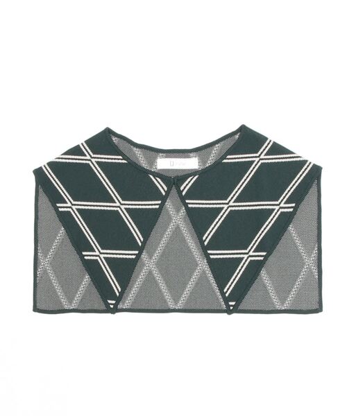 yuw（ユウ）の「JACQUARD KNIT COLLAR　236150（付け襟・レディース・ブラック/ブラウン/グリーン/ブルー/レッド/ブラック系その他・FREE）」の11枚目の写真