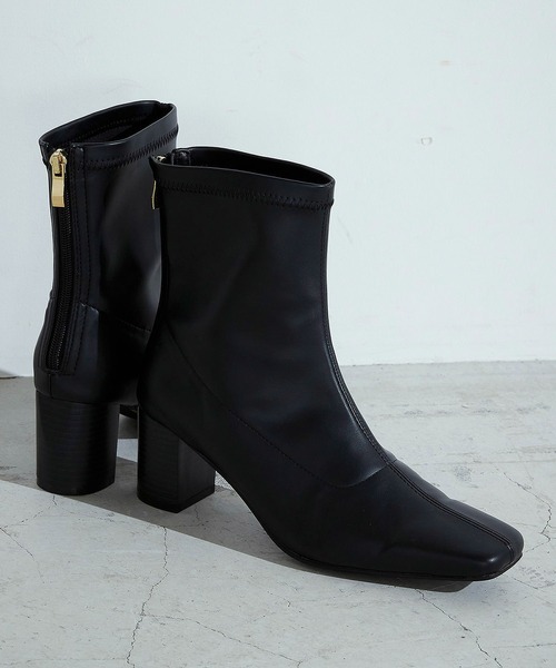 COMME CA ISM（コムサイズム）の「ストレッチブーツ（ブーツ・レディース・ブラック/オフホワイト/モカ・23.5cm/24.5cm）」の2枚目の写真