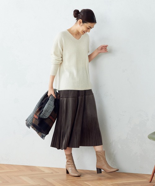 COMME CA ISM（コムサイズム）の「ストレッチブーツ（ブーツ・レディース・ブラック/オフホワイト/モカ・23.5cm/24.5cm）」の9枚目の写真