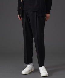 【MYSELF ABAHOUSE】セットアップ対応 POLY WOOLLY TWILL ポリウーリーツイル ワンタック スタプレ パンツ