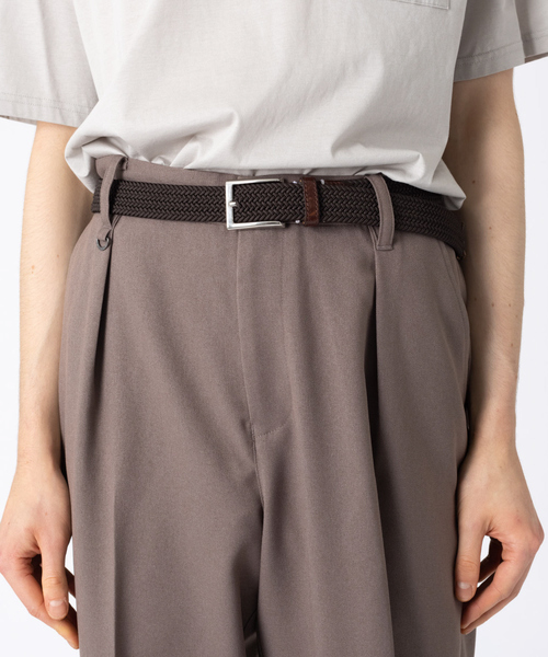 MYSELF ABAHOUSE（マイセルフアバハウス）の「【MYSELF ABAHOUSE】セットアップ対応 POLY WOOLLY TWILL ポリウーリーツイル ワンタック スタプレ パンツ（スラックス・メンズ・グレイッシュベージュ/ブラック/カーキ/ベージュ/グレイッシュブルー・46/48）」の10枚目の写真