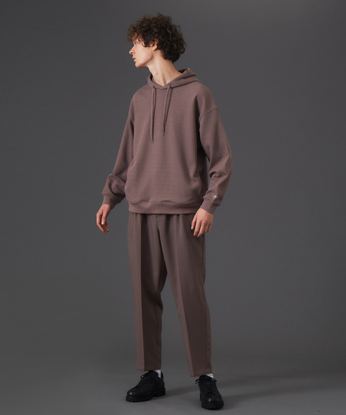 MYSELF ABAHOUSE（マイセルフアバハウス）の「【MYSELF ABAHOUSE】セットアップ対応 POLY WOOLLY TWILL ポリウーリーツイル ワンタック スタプレ パンツ（スラックス・メンズ・グレイッシュベージュ/ブラック/カーキ/ベージュ/グレイッシュブルー・46/48）」の15枚目の写真