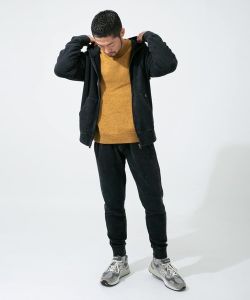 URBAN RESEARCH ROSSO MEN(アーバンリサーチロッソメン)の「ピグメントダイ裏毛ジップパーカー『セットアップ対応』(パーカー・メンズ・ブラック/ネイビー・MEDIUM/LARGE/X-LARGE)」の13枚目の写真