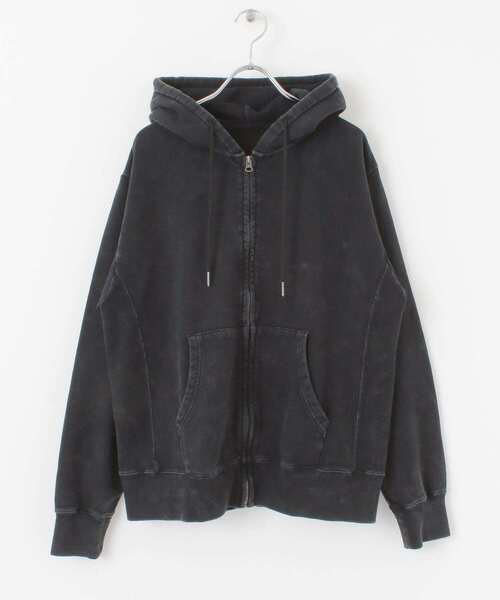 URBAN RESEARCH ROSSO MEN(アーバンリサーチロッソメン)の「ピグメントダイ裏毛ジップパーカー『セットアップ対応』(パーカー・メンズ・ブラック/ネイビー・MEDIUM/LARGE/X-LARGE)」の17枚目の写真