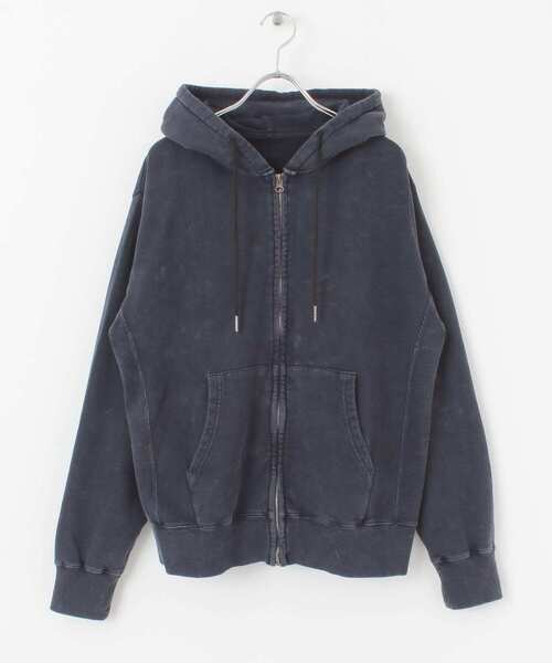 URBAN RESEARCH ROSSO MEN(アーバンリサーチロッソメン)の「ピグメントダイ裏毛ジップパーカー『セットアップ対応』(パーカー・メンズ・ブラック/ネイビー・MEDIUM/LARGE/X-LARGE)」の18枚目の写真