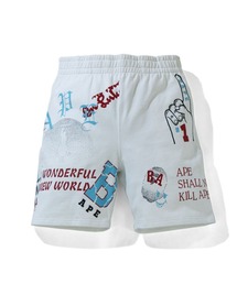 MULTI PRINT SWEAT SHORTS M