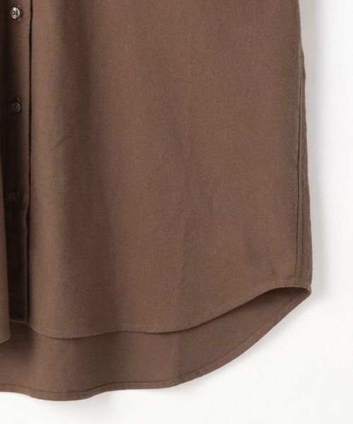 179/WG（イチナナキュウダブルジー）の「カレッジロゴレギュラーシャツ（シャツ/ブラウス・レディース・ブラウン/オフホワイト/グリーン・MEDIUM）」の10枚目の写真